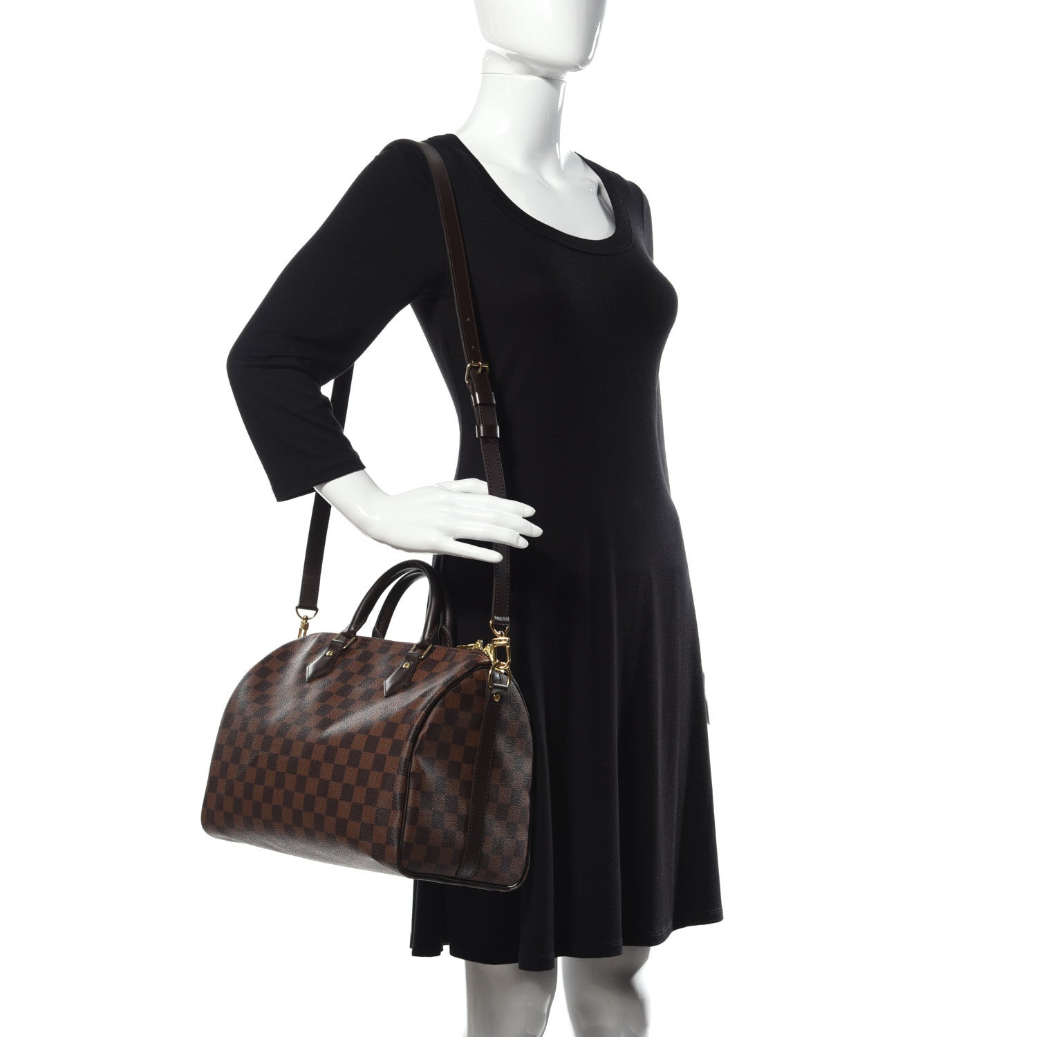 Louis Vuitton Damier Ebene Speedy Bandouliere 30 2 of 9