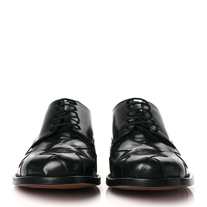 Bottega Veneta Calfskin Intrecciato Varenne Mens Derby Shoes 40 Black 2 of 7