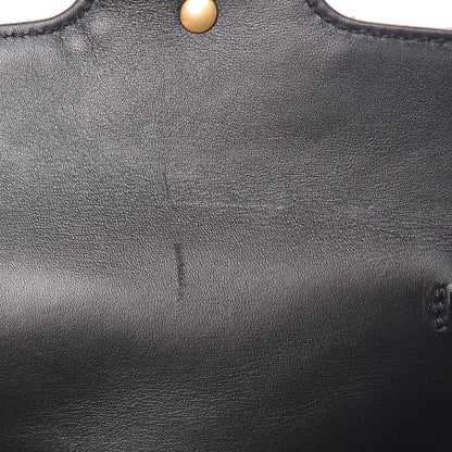 Gucci Calfskin Matelasse Super Mini GG Marmont Shoulder Bag Black 8 of 10