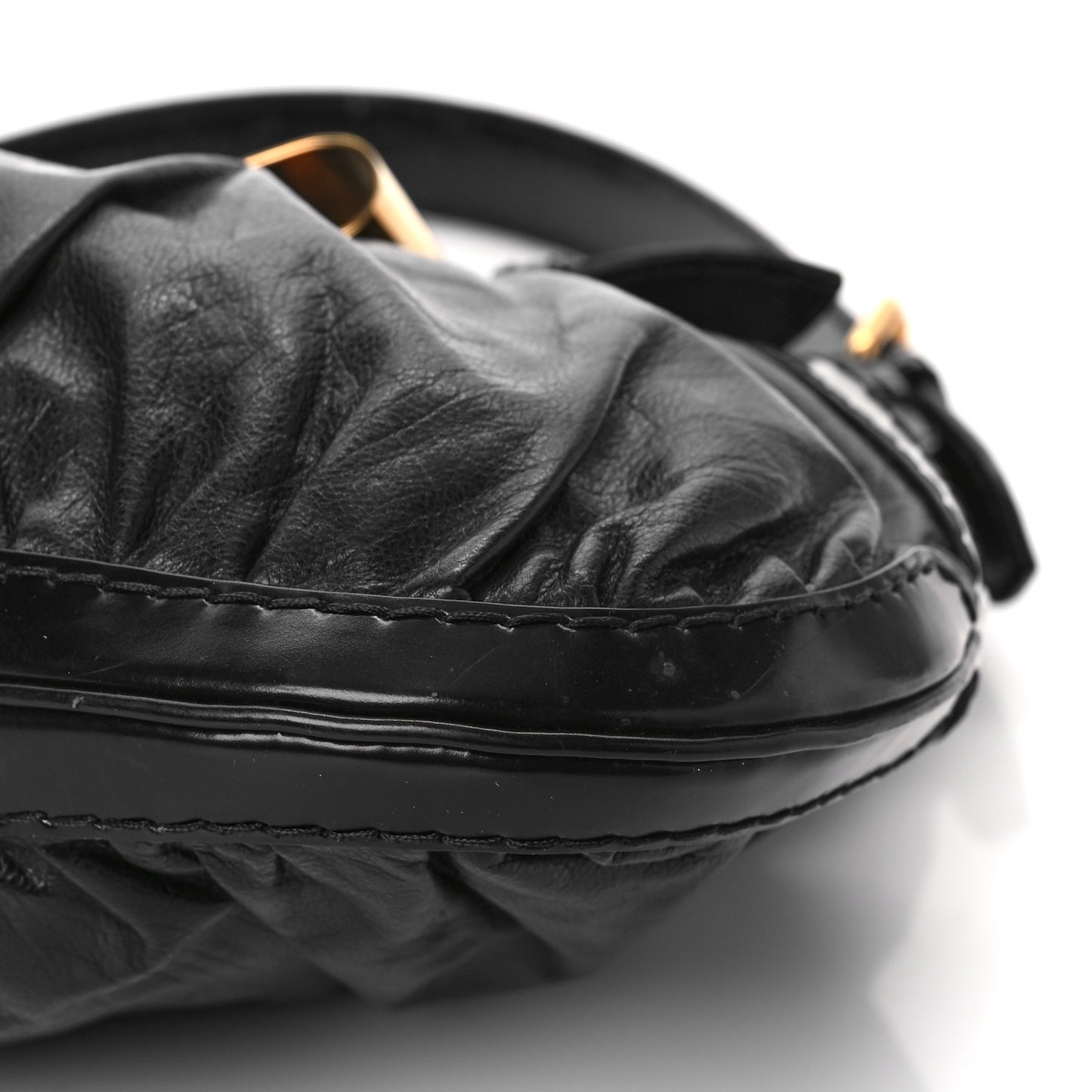 Calfskin Queen Bow Hobo Black