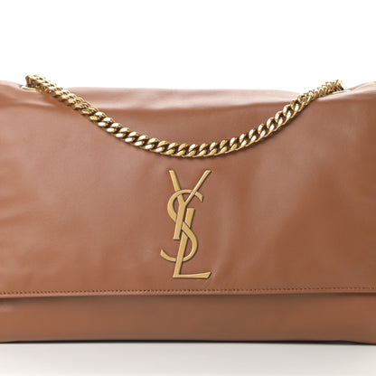 Saint Laurent Smooth Calfskin Suede Medium Reversible Monogram Kate Satchel Light Ochre 11 of 18