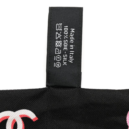 Chanel Silk CC Bandeau Scarf Black Multicolor 4 of 4