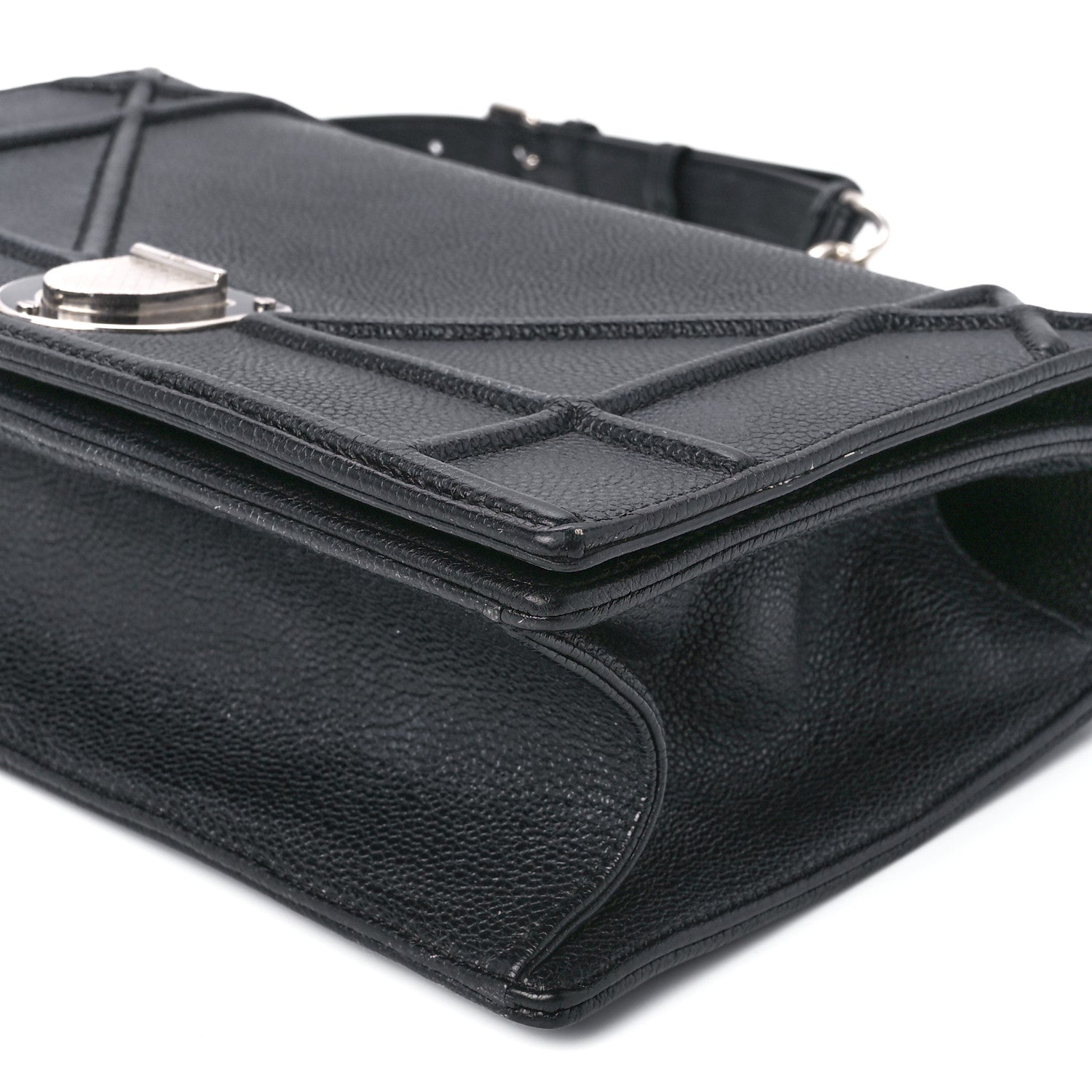 Christian Dior Grained Calfskin Medium Diorama Flap Bag Black 10 of 10