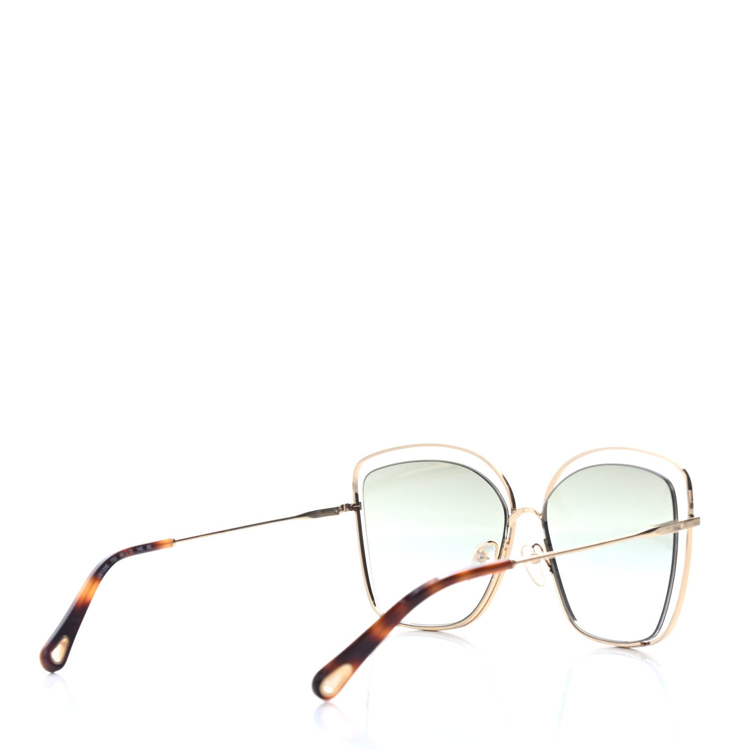 Chloe Poppy Cutout Square Sunglasses CE133S Havana Brown 4 of 4