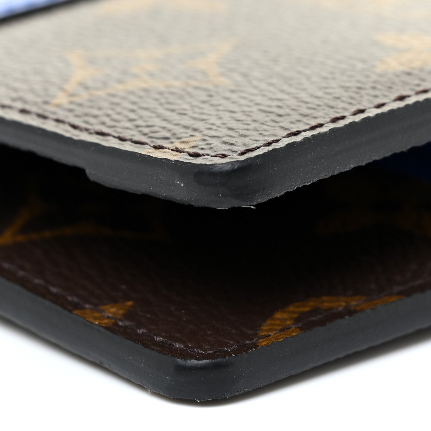 Louis Vuitton Monogram Macassar Pocket Organizer NM Blue 9 of 10