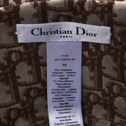 Christian Dior Oblique Toile De Jouy Reversible Teddy-D Small Brim Bucket Hat 58 Hazelnut Black 13 of 13