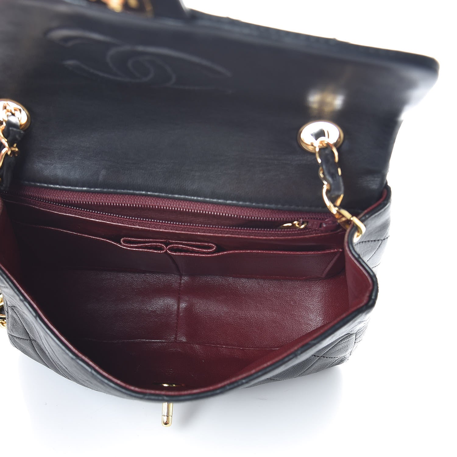 Chanel Lambskin Quilted Mini Square Flap Black 5 of 10