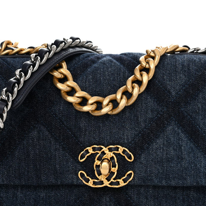 Chanel Denim Quilted Medium Chanel 19 Flap Blue 8 of 11