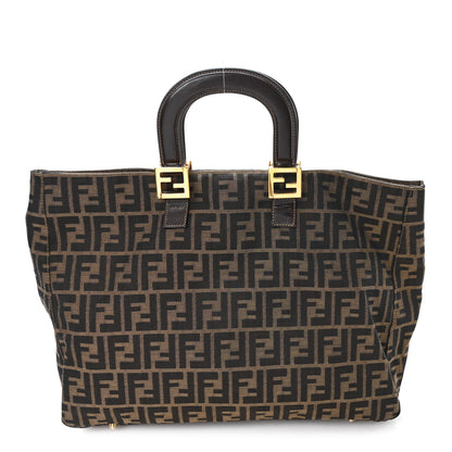 Fendi Zucca Top Handle Tote Tobacco 1 of 9