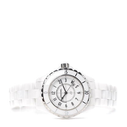 Chanel Stainless Steel Ceramic 33mm J12 Quartz Watch White 2 of 6
