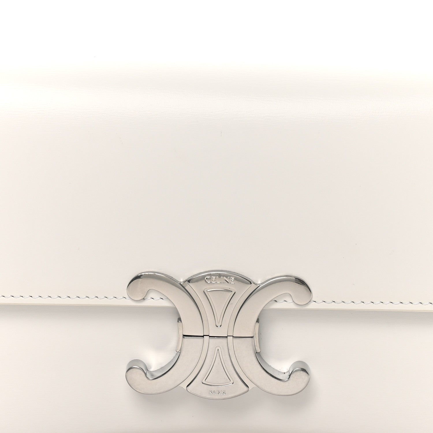 Celine Shiny Calfskin Medium Lola Bag Blanc De Blanc 7 of 9