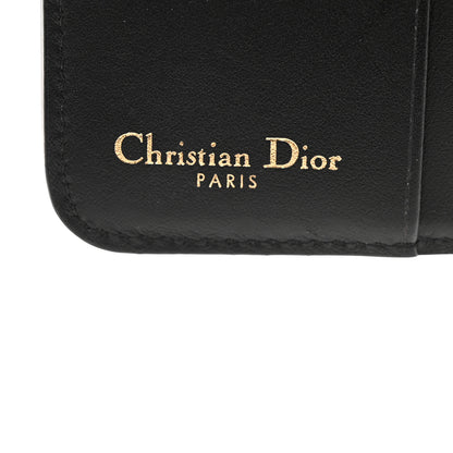 Christian Dior Calfskin Stars Voyageur French Wallet Black 6 of 9