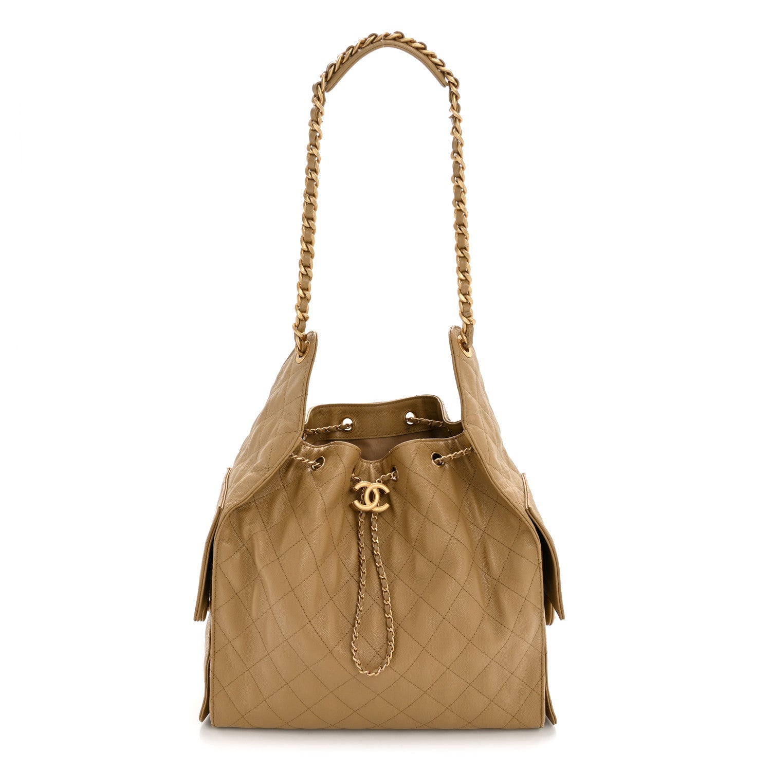 Chanel Caviar Quilted Medium Chanel 25 Handbag Dark Beige 1 of 13