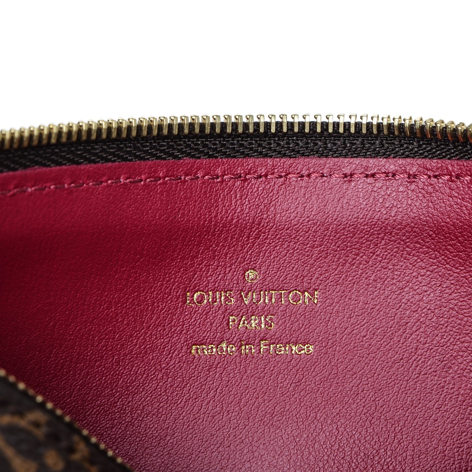 Louis Vuitton Monogram Felicie Chain Wallet Zippered Insert 6 of 6