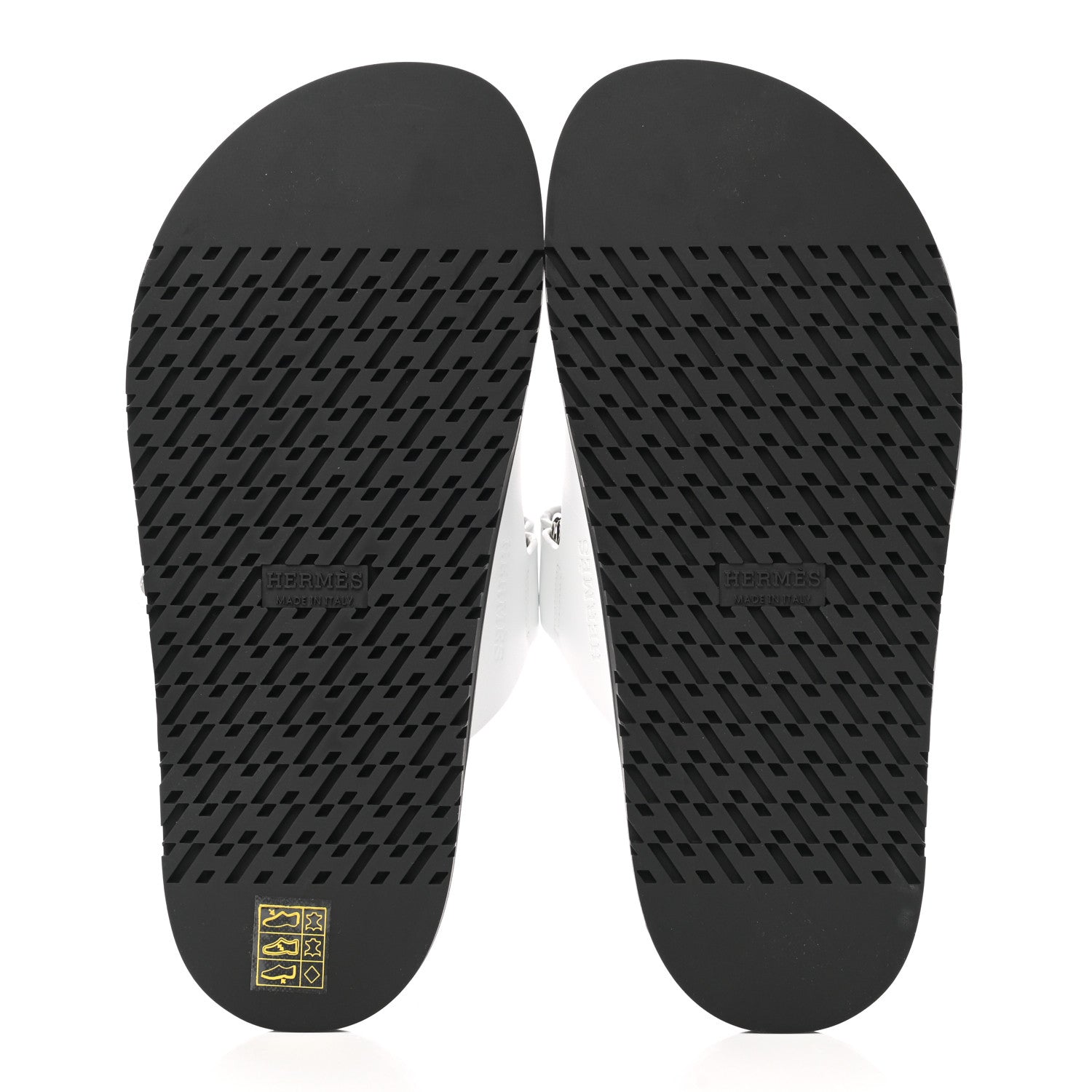 Hermes Calfskin Womens Chypre Sandals 37.5 White 5 of 9