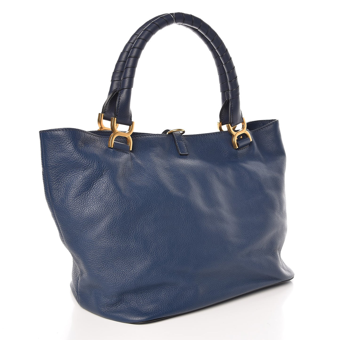 Calfskin Large New Marcie Tote Royal Navy