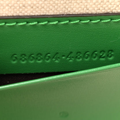Gucci Boarded Dyana Lux Calfskin Mini Bamboo 1947 Top Handle Bag Spring Green 7 of 10
