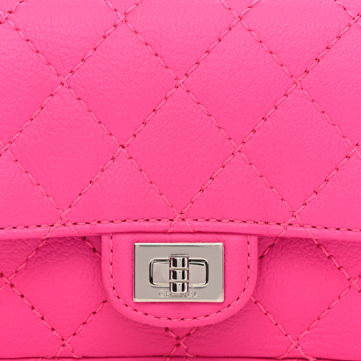 Goatskin Quilted 2.55 Reissue Flap Belt Bag Fluorescent Pink