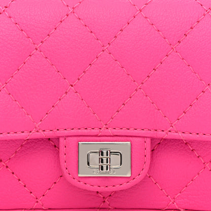 Chanel Goatskin Quilted 2.55 Reissue Flap Belt Bag Fluorescent Pink 8 of 10