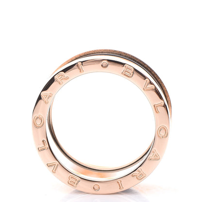 Bulgari 18K Rose Gold Black Ceramic B.Zero1 Four-Band Ring 56 7.5 3 of 5