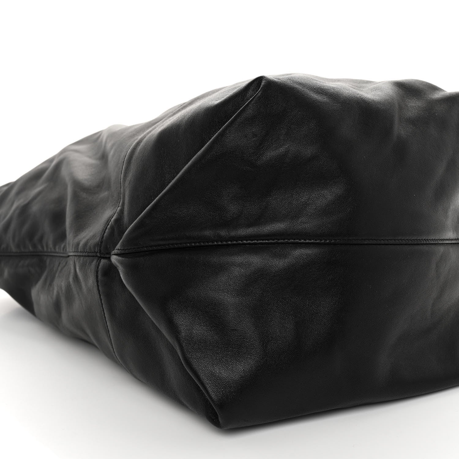 Saint Laurent Lambskin West Shopping Bag Black 9 of 10