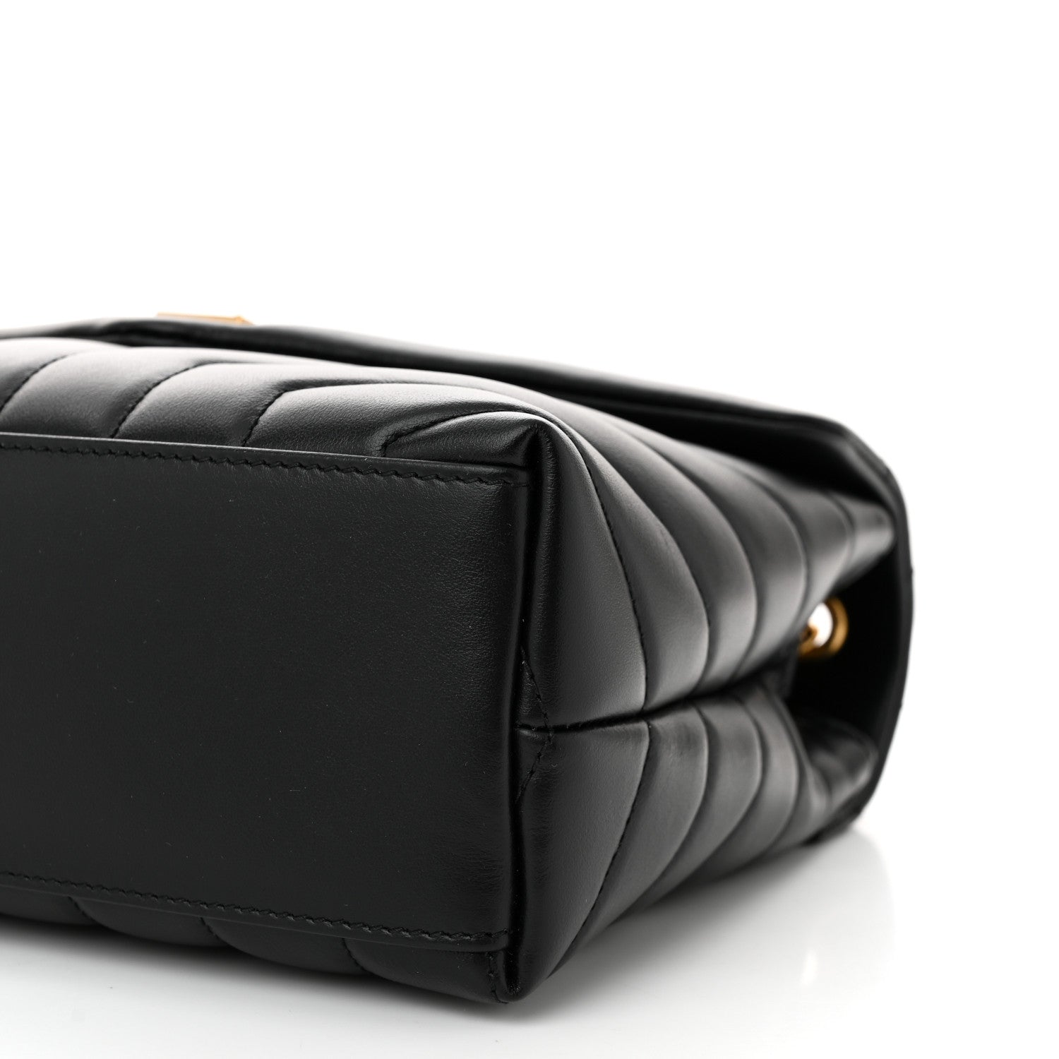 Saint Laurent Calfskin Y Quilted Monogram Small Loulou Chain Satchel Black 10 of 11