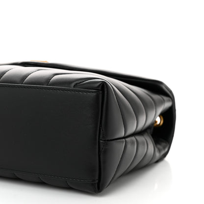 Saint Laurent Calfskin Y Quilted Monogram Small Loulou Chain Satchel Black 10 of 11