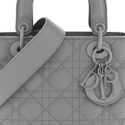Christian Dior Ultra Matte Calfskin Cannage Small My ABCDior Lady Dior Grey 8 of 11