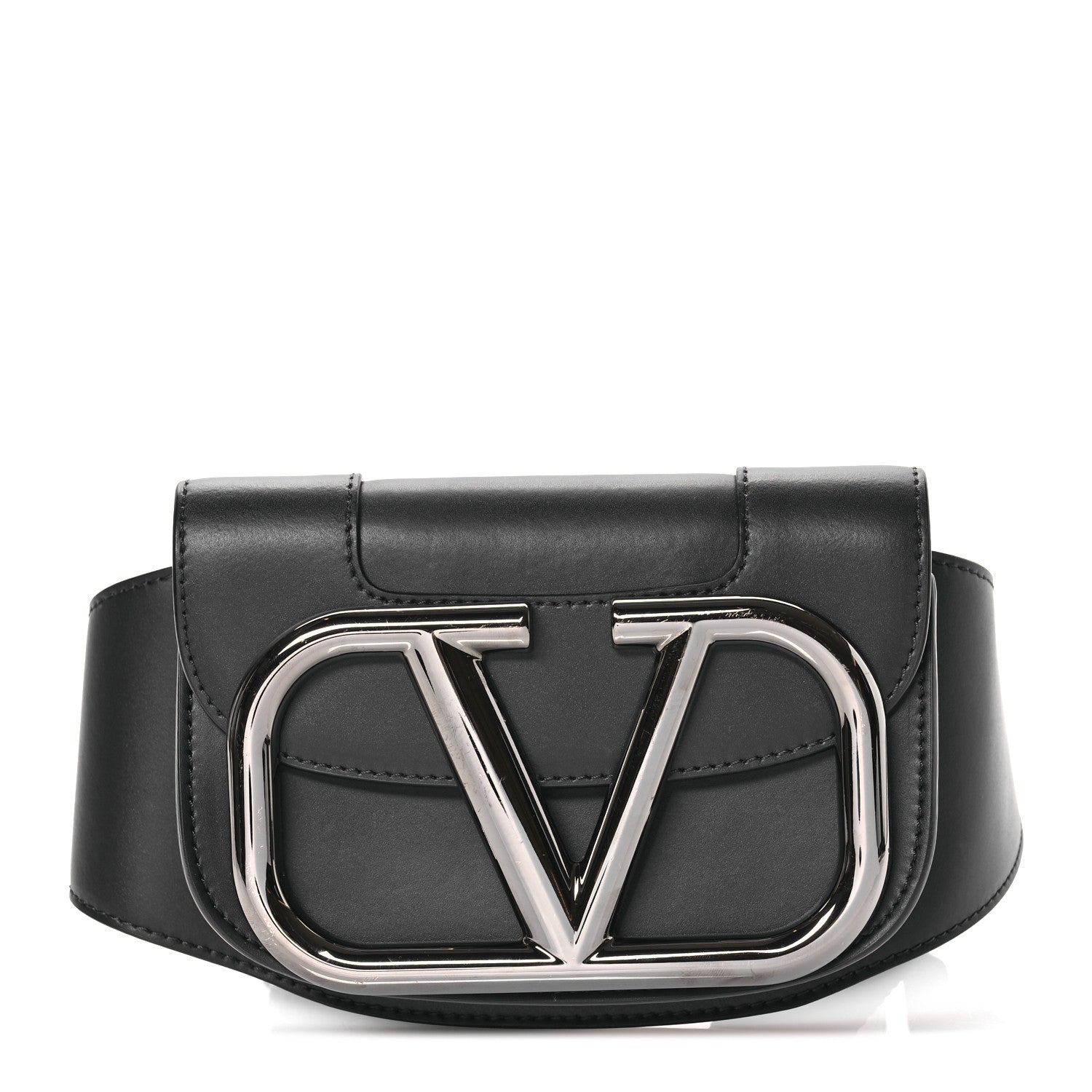 Valentino Garavani Calfskin Supervee Belt Bag Black 1 of 9