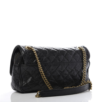 Chanel Crumpled Grained Calfskin Quilted Small Shiva Flap Black 3 of 10