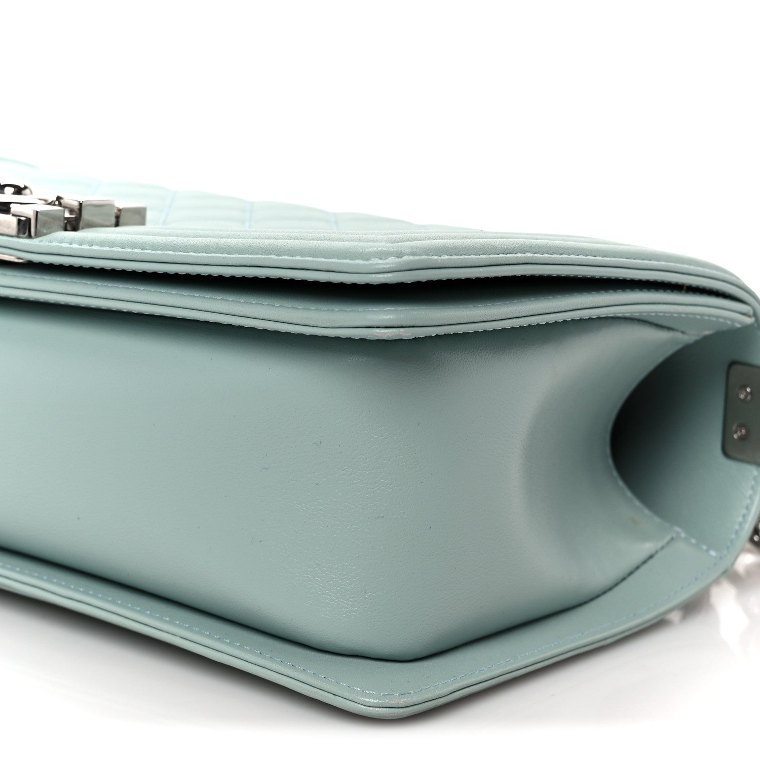 Chanel Calfskin Quilted Medium Boy Flap Light Blue 10 of 11