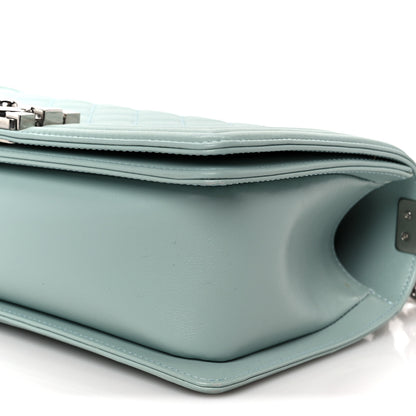 Chanel Calfskin Quilted Medium Boy Flap Light Blue 10 of 11