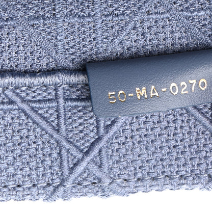 Christian Dior Embroidered Cannage Medium Book Tote Denim Blue 7 of 10