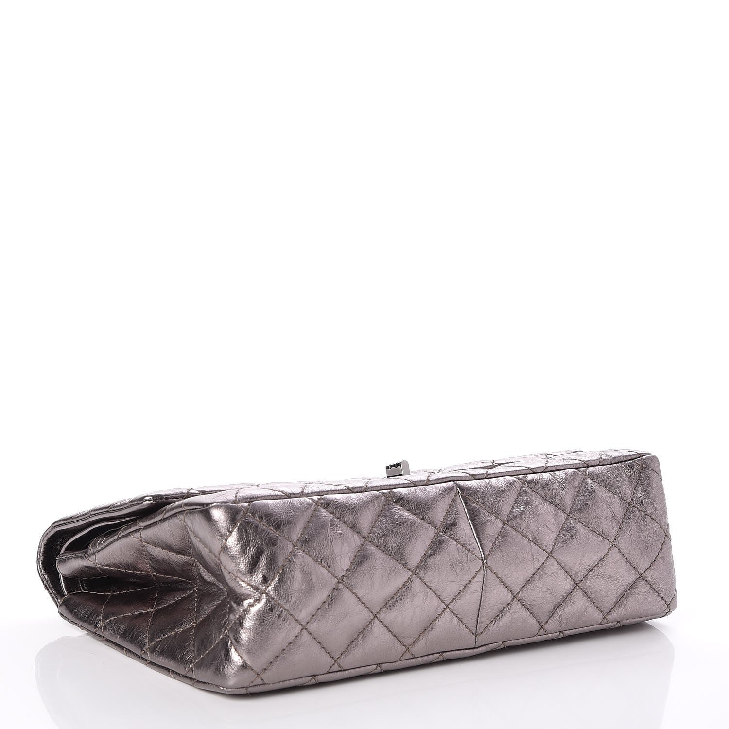 Chanel Metallic Aged Calfskin Quilted 2.55 Reissue 226 Flap Silver 5 of 9