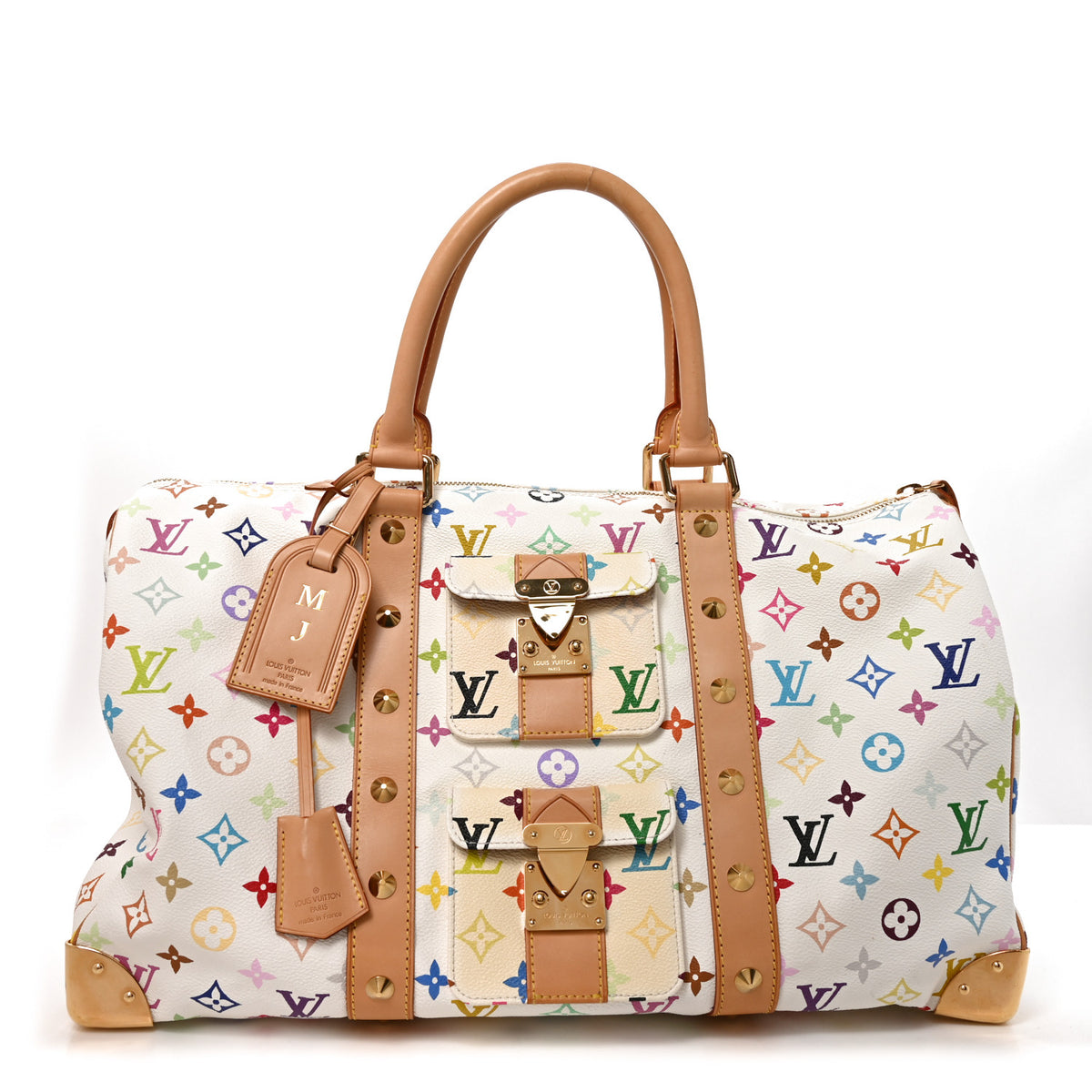 Louis Vuitton Monogram Multicolor Keepall 45 White 1 of 9