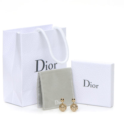 Christian Dior Cannage Mise En Dior Tribal Earrings Gold 6 of 6