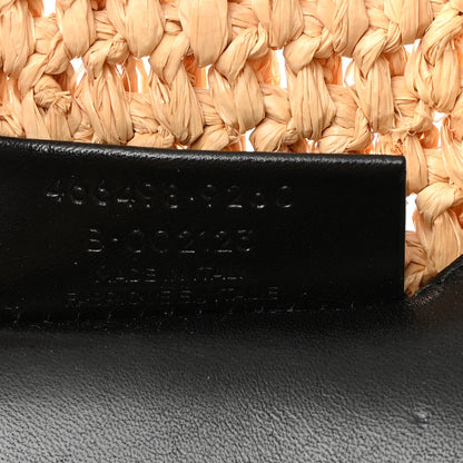 Balenciaga Raffia Calfskin Panier Basket Tote Natural 7 of 9