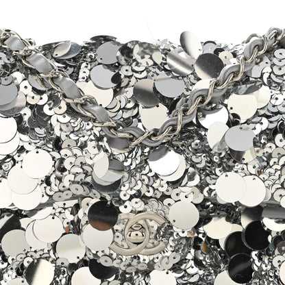 Chanel Sequin Mini Rectangular Flap Silver 8 of 11