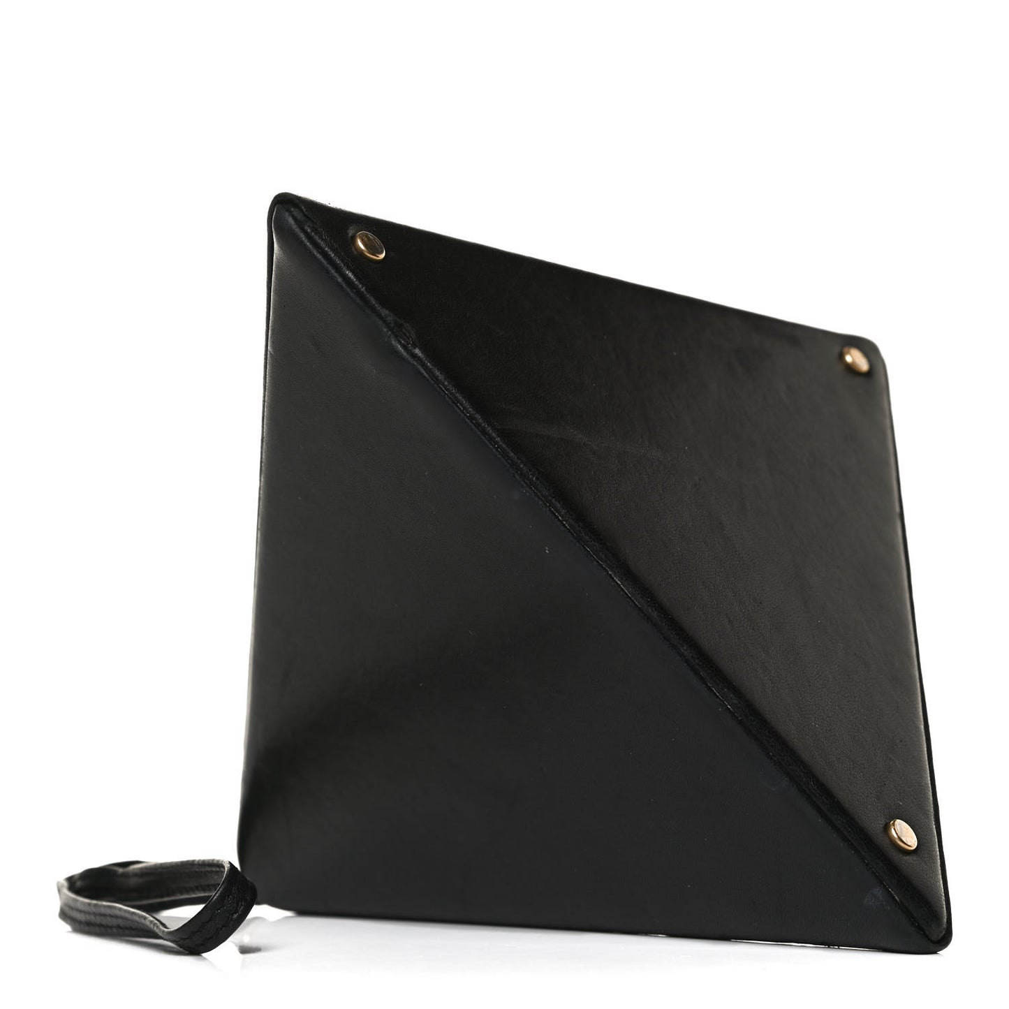 Lambskin Pyramid Clutch Black