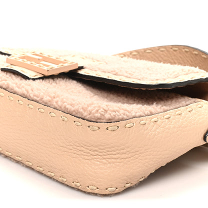 Fendi Curly Sheepskin Cuoio Romano Selleria Baguette Plaster Panna 10 of 11