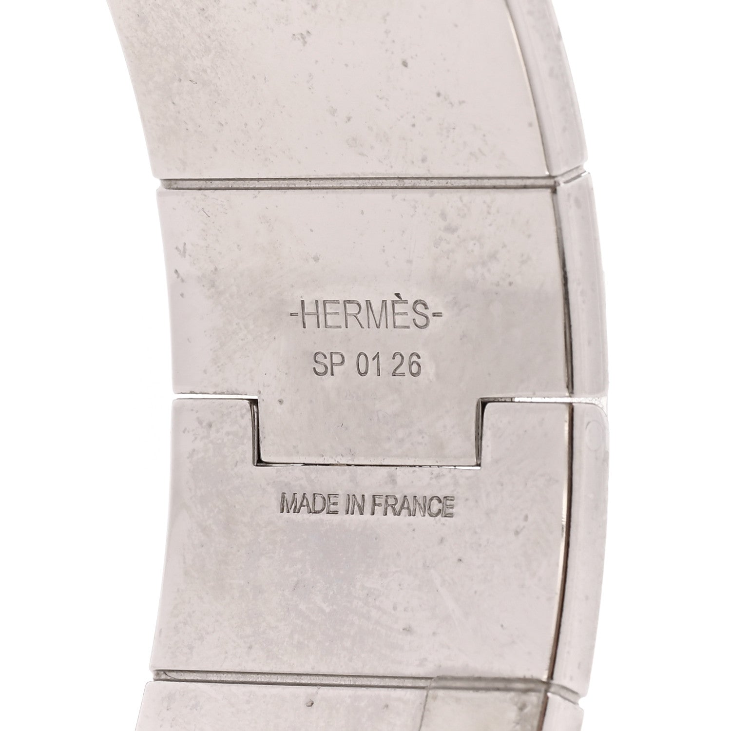 Hermes Enamel Printed Wide Balades Equestres Positif Negatif Hinged Bracelet S Black 4 of 6