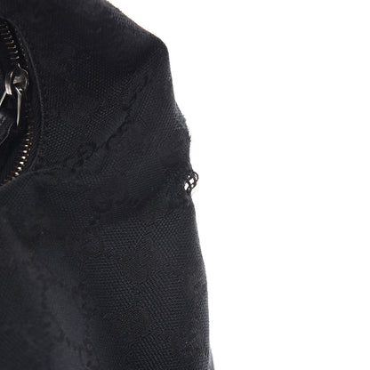 Gucci Monogram Medium Horsebit Chain Hobo Black 9 of 17