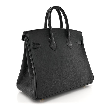 Hermes Togo Lizard Birkin Touch 25 Black 3 of 11