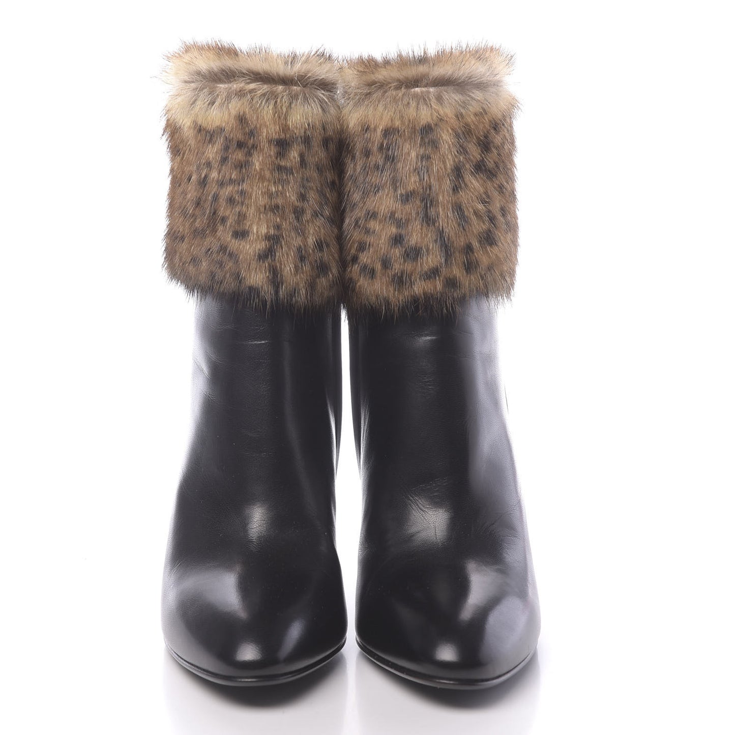 Calfskin Fur Debbie Booties 37.5 Black