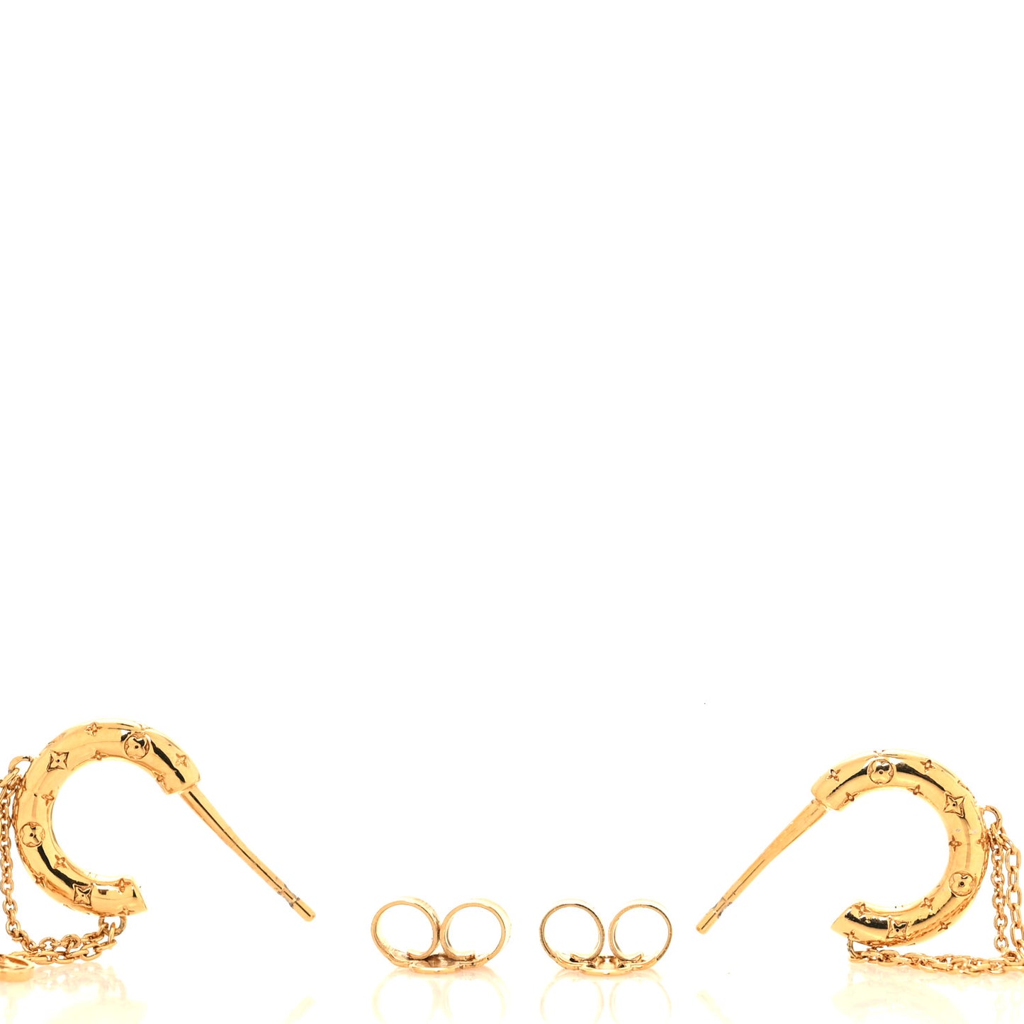Nanogram Hoop Earrings Gold