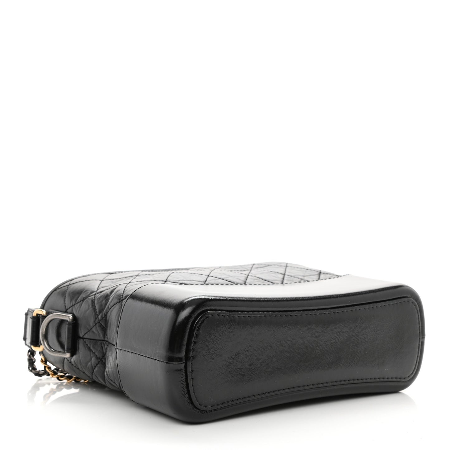 Aged Calfskin Quilted New Medium Gabrielle Hobo Black