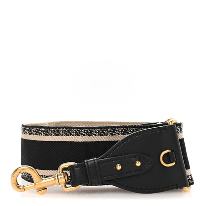Christian Dior Canvas Embroidered Shoulder Strap Blue 1 of 5