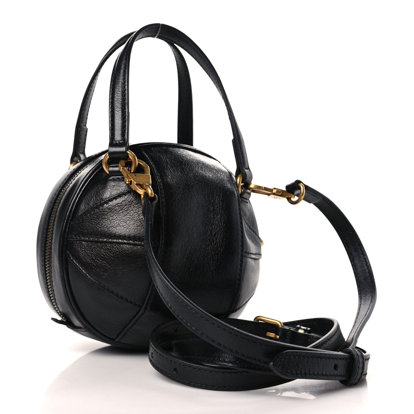 Piuma Lux Energy Mini Tifosa Basketball Shaped Shoulder Bag Black