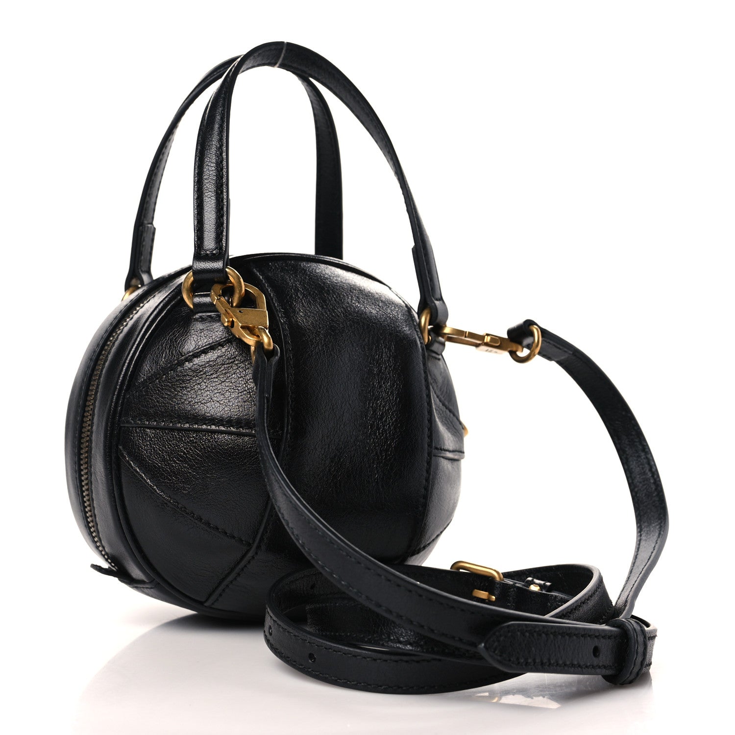 Gucci Piuma Lux Energy Mini Tifosa Basketball Shaped Shoulder Bag Black 3 of 9