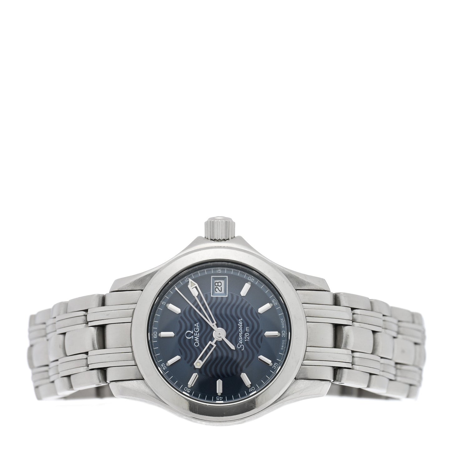 Stainless Steel 28mm Seamaster Quartz Watch Blue 2581.81